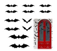 Quesuc Confezione Da 12 Halloween Adesivi, Pipistrelli Decorazioni, Adesivi Per Pipistrelli 3D, Set Di Decorazioni Per Halloween Fai-Da-Te Pipistrelli Rimovibili