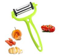 Quesuc Pelapatate Multifunzione 3 in 1, Professionale, Impugnatura Ergonomica, Lama in Acciaio Inossidabile,pelapatate,taglia verdure julienne,Taglio a Julienne - Nero