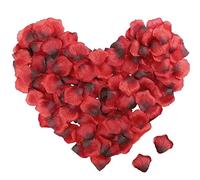 Quesuc Petali di rosa artificiali 1.000 decorazioni romantiche per matrimonio e camera da letto, belle rose per lui come regalo di compleanno - belle decorazioni di compleanno rosso