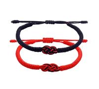 Quesuc Portafortuna Braccialetto + Regalo Buddista Tibetano Amicizia Color Corda Bracciale. Per Uomo Donna Adolescenti. Dimensione Regolabile, Fatto A Mano