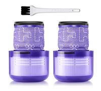 Queta 2 Pezzi Filtro per Dyson V11 Filtro di Ricambio Lavabile per Aspirapolvere Dyson V11 SV14 Serie, con Spazzolino di Pulizia, Filtro di Ricambio per Dyson V11 SV14 Serie