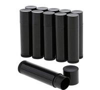 Queta 50 Pz Tubi per Rossetto Cosmetici Vuoti Fai-da-Te per Labbra Balsamo Fatto in Casa con Tappi 5g (Nero)