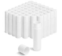 Queta 50 Pz Tubi per Rossetto Cosmetici Vuoti Fai-da-Te per Labbra Balsamo Fatto in Casa con Tappi 5g (Bianco)