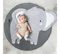 Queta Coperta per Bambini in Cotone, Tappetino da Gioco e Palestra, Morbido Tappeto da Tenda per Attività, 85 cm (Elefante)