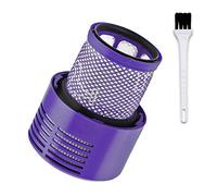 Queta Filtro di Ricambio Lavabile per Aspirapolvere Dyson V10 SV12 Serie, con Spazzolino di Pulizia