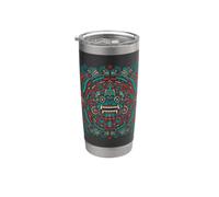 Quetzalcoatl Aztec Sun Stone Serpent Messico Arte azteca Bicchiere termico in acciaio inox doppia parete