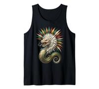 Quetzalcoatl Serpente Piumato Mitologia Azteca Arte Messico Canotta