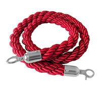 Queue Ber Rope - Corda rossa per controllo della folla con d Hoo, 1 lunghezza, per cinema, bar, stanchs VIP e divisori per linee di eventi