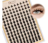 QUEWEL Cils Manga, aspect naturel, cils en grappes, moelleux, 140 pièces, captivants avec différents styles de maquillage, extensions de cils DIY, faciles à utiliser à la maison (MG-A)