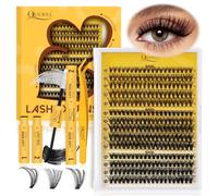 QUEWEL Kit Extension Ciglia, 280 Pezzi 30+40+50D Ciglia Finte Miste Naturali 10-16mm Estensione Ciglia Morbide con Colla e Sigillo per Ciglia Finte e Pinzette Facile Estensione Ciglia (KIT 30+40+50)