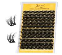 QUEWEL Natural Cluster Lashes D Curl Wispy Eyelash Clusters Mix 10-18mm, Ciglia a Striscia Super Sottili Estensioni Ciglia Individuali Fai da Te a Casa (QU42)