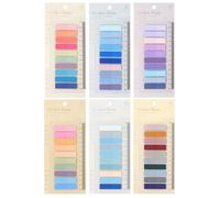 Qufiiry 1200 Pcs Segnapagina Adesivi, Sticky Notes, Colorati Segnapagina Adesivi con Righello, Schede Marker Adesive, per File Classificabili Note di Lettura Pagine di Libri