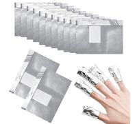Qufiiry 200pcs Cartine Rimuovi Semipermanente Unghie, Remover Foil Wraps Compresse Remover, CRimozione Smalto Semipermanente Cartine Unghie, Fogli di Alluminio per Rimuovere lo Smalto