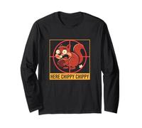 Qui Chippy Chippy Divertente Chipmunk Caccia A Chipmunk Hunter Maglia a Manica