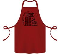 Qui Fishy Divertente Pesca Pescatore Cotone Grembiule 100% Biologico