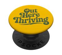 Qui fuori fiorente divertente retrò PopSockets PopGrip Adesivo