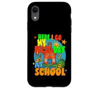 QUI GO IL MIO PRIMO GIORNO A SCUOLA felice studente inizio scuola Custodia per iPhone XR