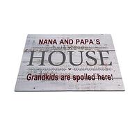 Qui I Nipoti Della Casa Di Nonna, Nonna E Papà Sono Viziati Tappetini Porta Dingresso Confortevole Zerbino Di Benvenuto Lavabile Tappetino Da Bagno Per Terrazzo Camera Letto Balcone 40X60Cm