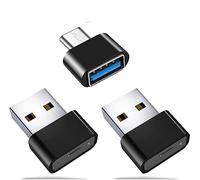 QUI Mouse Jiggler USB in metallo con pulsante di interruttore, mouse automatico con 2 modalità jiggle, supporta multi-track, senza driver, plug-and-play mantiene il PC/laptop sveglio… (nero 2 pezzi)