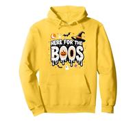 Qui per i Boos: Spooky Halloween Party Fun Felpa con Cappuccio, Unisex per Adulti, Limone, M