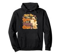 Qui per I Libri E Hobby Halloween Felpa con Cappuccio