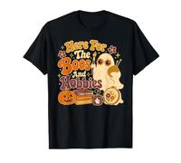 Qui per I Libri E Hobby Halloween Maglietta
