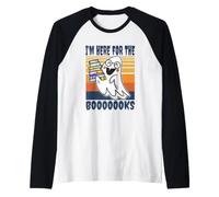 Qui per i Libri Fantasma Insegnante Studente Halloween Maglia con Maniche Raglan