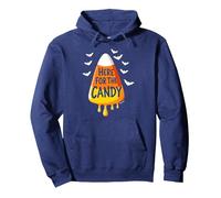 Qui per Il cercatore di Caramelle di Halloween Felpa con Cappuccio, Unisex per Adulti, Navy, XL