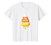 Qui per Il cercatore di Caramelle di Halloween Maglietta, Bambini, Bianco, 6 Anni