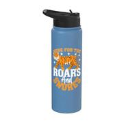 Qui per il guardiano dello zoo ruggiti e russano Stainless Steel Insulated Water Bottle