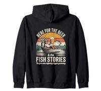 Qui per La Birra E Le Storie di Pesce Pesca Felpa con Cappuccio