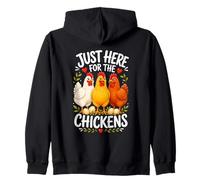 Qui per Le Galline Felpa con Cappuccio