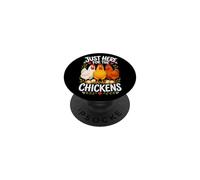 Qui Per Le Galline PopSockets PopGrip Adesivo
