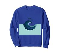 Qui per l'oceano: Surfer's Paradise Wave Felpa, Unisex per Adulti, Blu Reale, L