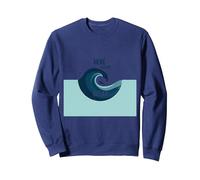 Qui per l'oceano: Surfer's Paradise Wave Felpa, Unisex per Adulti, Navy, S