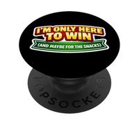 Qui per vincere e forse per la notte del gioco da tavolo Bingo Snacks PopSockets PopGrip Adesivo