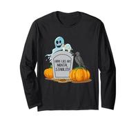 Qui Si Trova la mia Zucca di Halloween Fantasma di stabilità mentale Maglia a Manica
