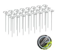Quibbay 50 perni per tessuto paesaggistico, graffette da giardino da 11 gauge, picchetti da giardino zincati da 15,2 cm, robusti picchetti da giardino per giardinaggio all'aperto