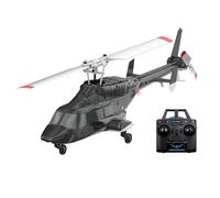 Quibuilds A61 Scala 1/53 Air-wolf Mini elicottero RC, 2.4G 4CH Telecomando, Modalità 6G con 6 assi Gyro, One-Key Decollo/Atterraggio, Regalo per gli appassionati di RC / Agli amanti del modello di