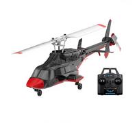 Quibuilds A61 Scala 1/53 Air-wolf Mini elicottero RC, 2.4G 4CH Telecomando, Modalità 6G con 6 assi Gyro, One-Key Decollo/Atterraggio, Regalo per gli appassionati di RC / Agli amanti del modello di