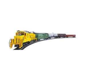 Quibuilds Modello di Locomotiva US GP-20 Scala 1/87 HO con Binari in Metallo e Carrozza che può Funzionare, Set di Treni Americani Fai-da-Te per Principianti Kit di Modelli di Treni Elettrici per