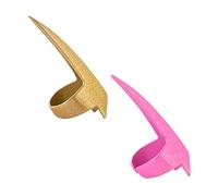 Quick Braid Aid - Set di anelli per separazione e sezionamento delle dita, in acciaio inossidabile, strumento per trecce durevoli, installazione di parrucche e extension di capelli umani (2 pezzi)