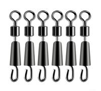 Quick Change Swivels - Set di 100 galleggianti per alimentatori e vagabondi, in acciaio inox + gomma, 13/15/16 mm, per cambio rapido di esche e guinzagli (S)