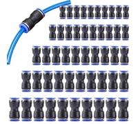 Quick Connect Air Fittings - 50 pezzi Push To Connect Air Fittings | High-Pressure Electrical Connectors, Resistant Compressor Couplers For Sandblasting Woodworking Shops