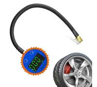 Quick Connect Tire Gauge - 0-255 Psi Digital Air Pressure Hose, Car Attachments Gauge for Trailer Rv Truck Automotive Sedan Pickup | Commercial Truck Stop, Overlanding Vehicle Kit, Road Side Service