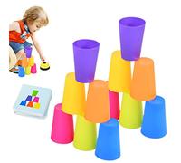 Quick Cups, Funny Quick Cups Games for Kids, Intellectual Flying Stack Cup, Stacking Parent-Child Interactive Game with Bell & Instructions, ABS, 10 * 7cm