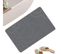 Quick Dry Bath Mat, Diatomaceous Earth Shower Rug, 15x23 Inches Floor Mat with Rapid Absorption, Anti Slip Stone Carpet, Bathroom Rug with Style, Floor for Kitchen Toilet