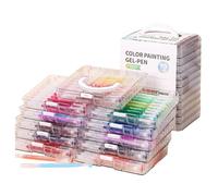Quick Dry Gel Pens, Fine Tip Smooth Writing Pens for Kids and Adults, Drawing, Scrapbooking, Journaling, Coloring, Greeting Cards, Home, Scuola Use, Vibrante Ink, Comfortable Grip, Multi-Color Set