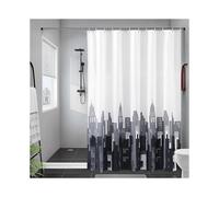 Quick Dry Shower Curtain, Machine Washable Waterproof Polyester Fabric Shower Curtain, Semi-Transpa