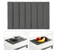 Quick Dry Stone Mat Kitchen, tappetino scolapiatti in pietra, 40 x 30 cm, scolapiatti pieghevoli, Stone Faucet Mat Stone Drying Mat Kitchen - Tappetino scolapiatti in pietra (grigio scuro)